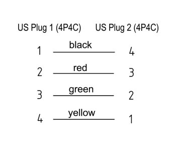 DINIC telephone handset spiral cable, RJ10 4P4C modular plug to plug, white, length 2.00m, box